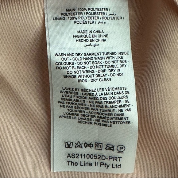 NWT Acler Mattison Pleated Plaid Chiffon Maxi Dress in Peach Size 6 Chic Retro - Picture 14 of 15